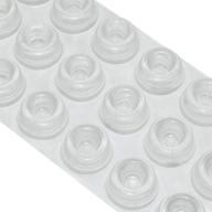 18pcs clear silicone furniture bumpers - ginoya adhesive noise dampening bumpers for doors, cabinets, and drawers logo