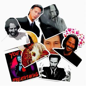 img 3 attached to 🌟 Pack of 8 Cool Keanu Reeves Stickers for Water Bottles, Laptop, Motorcycle, Bicycle, Skateboard, Luggage