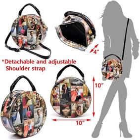 img 2 attached to 👜 Stylish Michelle Obama Crossbody Bag & Wallet Set with Glossy Magazine Collage Cover - 2pcs Set