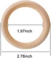 🪢 30 шт. незаконченные макраме деревянные кольца - превосходное качество 2,75 "(70 мм) большие деревянные кольца для ремесел diy, соединители колец и изготовления украшений логотип