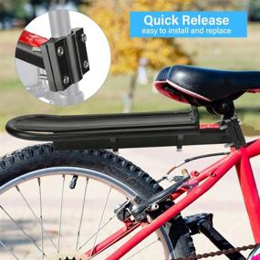 img 2 attached to 🚲 BicycleStore Rear Bike Rack: Adjustable Aluminum Alloy Carrier with Quick Release for Mountain & Road Bicycles - 20lbs Capacity