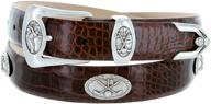 🐊 exclusive bc3109 alligator men's belts: genuine italian calfskin designer accessories logo