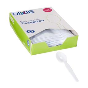 img 2 attached to Dixie TH207 Heavyweight Teaspoons - White (Pack of 100): Premium Plastic Cutlery for Sturdy Use
