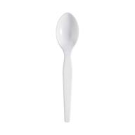dixie th207 heavyweight teaspoons - white (pack of 100): premium plastic cutlery for sturdy use logo
