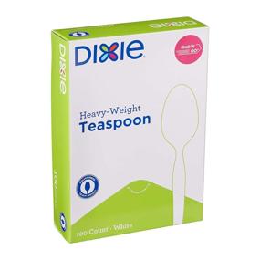 img 3 attached to Dixie TH207 Heavyweight Teaspoons - White (Pack of 100): Premium Plastic Cutlery for Sturdy Use