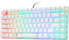 img 4 attached to HUO JI Z88 Z-88 RGB Mechanical Gaming Keyboard: Blue Switch, LED Backlit, Water Resistant | Compact 81 Keys Anti-Ghosting for Mac, PC | White