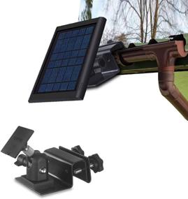 img 4 attached to 🌦️ HOLACA Weatherproof Gutter Mount for Ring Solar Panel- Enhance Outdoor Durability with Wall Mount Bracket – Black
