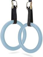 🏋️ adjustable straps ziby gymnastic rings (set of 2) with metal buckles - non-slip for home gym workout, strength training, fitness, pull ups and dips logo