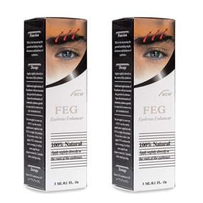 img 4 attached to 👁️ FEG Eyebrow Enhancer Serum - Lengthen, Thicken, and Darken Your Eyebrows - Safe for All Skin Types - 2 Pack