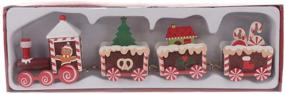 img 3 attached to 🚂 TAKEFUNS Christmas Train: Painted Wooden Decoration for Kids - Festive Gift Toy, Xmas Table Ornament, Mini Locomotive Embellishments