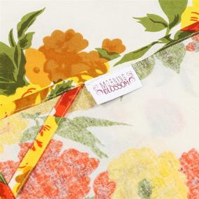 img 3 attached to 🌼 MORNING BLOSSOM Kitchen Towels and Dishcloths - Set of 3 Colorful Floral Ultra Absorbent Fast Drying Professional Grade Cotton Dish Cloths - Vibrant Red and Yellow - 18x28 Inches