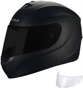 img 4 attached to 🏍️ Medium TRIANGLE Motorcycle Helmets Full Face Street Bike, Graffiti Cross Design, DOT Approved, Matte Black Finish