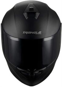 img 2 attached to 🏍️ Medium TRIANGLE Motorcycle Helmets Full Face Street Bike, Graffiti Cross Design, DOT Approved, Matte Black Finish