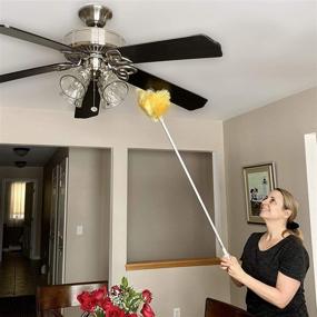 img 3 attached to 🧹 Evelots Ceiling Fan Duster: Extended Reach for All Size Blades with Dual-Sided Microfiber