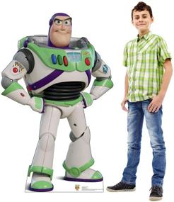 img 2 attached to 🚀 Buzz Lightyear Life Size Cardboard Cutout Standup - Toy Story 4 (2019 Film) by Advanced Graphics: Perfect for Disney Pixar Fans!