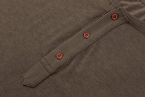 img 1 attached to PASLTER Sleeve Henley Shirts Placket