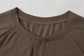 img 2 attached to PASLTER Sleeve Henley Shirts Placket