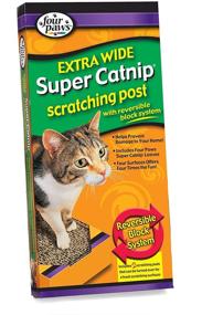 img 1 attached to 🐾 Four Paws Super Catnip Extra Wide Cat Scratching Post: The Ultimate Solution for Your Cat's Scratching Needs