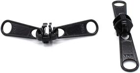 img 1 attached to YKK Zipper Rescue Jeep Slider - 10 Coil Long Pull with 2 Heads, Black (2 Sliders/Pack) - Authorized Distributor: ZipperStop Wholesale