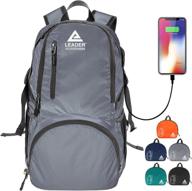 leader accessories foldable daypack grey логотип