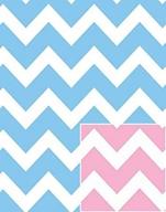 👶 reversible chevron baby gift wrap flat sheet - 24" x 6 logo