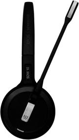 img 3 attached to Sennheiser SDW 5016 (507016) Single-Sided Wireless DECT Headset - Enhanced Connectivity for Desk Phone, Softphone/PC, and Mobile - Dual Microphone Technology with Ultra Noise-Canceling - Sleek Black Design - Compact Size (3 inches)