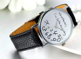 img 2 attached to Unisex Female Whatever Leather Watches