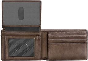 img 4 attached to RUNBOX Wallets BLOCKING Leather Stylish Men's Accessories in Wallets, Card Cases & Money Organizers