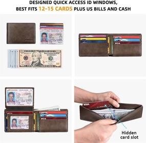 img 3 attached to RUNBOX Wallets BLOCKING Leather Stylish Men's Accessories in Wallets, Card Cases & Money Organizers