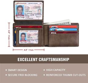 img 1 attached to RUNBOX Wallets BLOCKING Leather Stylish Men's Accessories in Wallets, Card Cases & Money Organizers