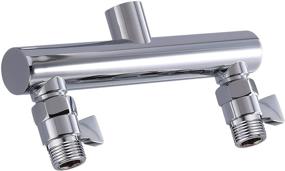 img 4 attached to 🚿 HAOXIN Double Outlet Shower Manifold with Shut Off Valve for Dual Sprayer Showering System - Chrome Finish (Model: STC03)