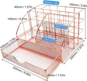 img 2 attached to Органайзер для стола из розового золота