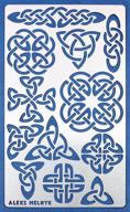 🔥 aleks melnyk #32 metal journal stencil: celtic knot, wicca, irish design - perfect for painting, wood burning, pyrography, and wood carving. ideal for embroidery, quilting, and scandinavian viking symbol crafts! logo