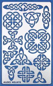 img 3 attached to 🔥 Aleks Melnyk #32 Metal Journal Stencil: Celtic Knot, Wicca, Irish Design - Perfect for Painting, Wood Burning, Pyrography, and Wood Carving. Ideal for Embroidery, Quilting, and Scandinavian Viking Symbol Crafts!