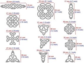 img 1 attached to 🔥 Aleks Melnyk #32 Metal Journal Stencil: Celtic Knot, Wicca, Irish Design - Perfect for Painting, Wood Burning, Pyrography, and Wood Carving. Ideal for Embroidery, Quilting, and Scandinavian Viking Symbol Crafts!