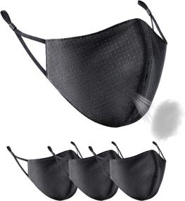 img 4 attached to Phisis Workout Sports Face Mask: Breathable, Washable & Adjustable Athletic Exercise Masks for Adult Women, Men & Youth at the Gym