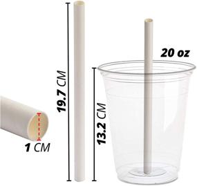 img 3 attached to 150-Pack Biodegradable Jumbo Smoothie Paper Straws - Extra Wide (.4") & 7.75" - Bulk Pack