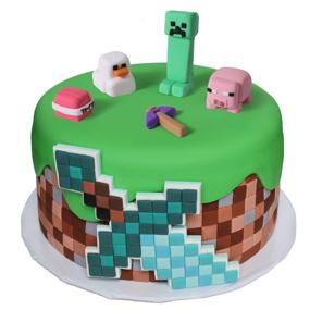 img 1 attached to SUPER Pixel Game Party Birthday Cake Topper Set - Cake Decoration for Birthday Parties