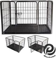 qrd qianruida metal playpen for pet puppy fence - foldable, 37l×25w×24h логотип