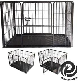 img 4 attached to QRD QIANRUIDA Metal Playpen for Pet Puppy Fence - Foldable, 37L×25W×24H