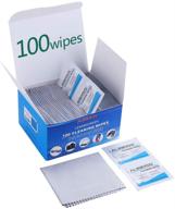 🧻 alibeiss lens wipes - pre-moistened screen wipes for glasses, cameras, tablets, smartphones, screens, and delicate surfaces - pack of 100 logo