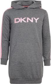 img 4 attached to DKNY Girls Dress Casual Sweatshirt Girls' Clothing in Dresses