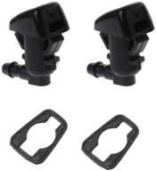 🚘 high-quality windshield washer nozzles kit - direct replacement for 55157319aa, 4806312aa - compatible with 08-12 liberty, 06-10 commander, 07-11 dodge nitro - sprays jets - 2 pcs logo