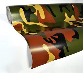 img 4 attached to 🌿 Transform Your Surfaces with VVIVID Woodland Camouflage Vinyl Wrap: No Mess, Easy DIY Installation, 12 Inches x 5 Feet Film