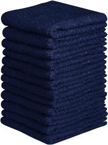 img 4 attached to Beauty Threadz - Pack of 12 Navy Washcloths: Premium Quality 100% Ring Spun Cotton Face Towels, Ultra Soft & Absorbent