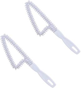 img 4 attached to 🧹 2-Pack 360 Degree Stiff Bristles Brush│Versatile Household Deep Cleaning Scrubber/Tool for Window Grooves, Kitchen, Bathroom, and Floors