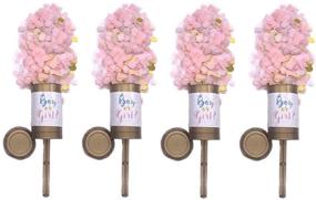 img 1 attached to 🎉 CheeseandU Gender Reveal Confetti Cannon 4Pack - Exciting Boy or Girl Reveal Party Supplies With Stunning Photo Effects!