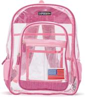 patriotic clear backpack american patch logo