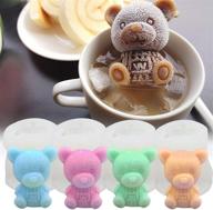 🐻 yamteck bear ice mold set of 4 - 3d diy ice cube trays for christmas, party, family - enhance drinks, coffee, cocktails with cute ice shapes! includes candy, gummy, fondant, chocolate, soap, candle mold логотип