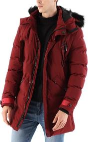 img 4 attached to Stay cozy and stylish with the WEEN CHARM Men's Warm 🧥 Parka Jacket Anorak - Winter Coat with Detachable Hood and Faux-Fur Trim